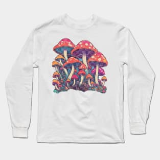 Vintage Mushrooms Long Sleeve T-Shirt